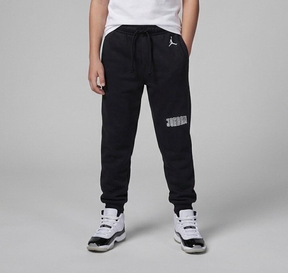 Jordan Boys Small Black Flight Fleece Jogger Sweatpants Jumpman Logo